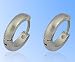 Pair of Small Plain Huggie Hoop Earrings (Diameter: 13mm. Width: 2.5mm) Silver Stainless Steel (will not tarnish/fade) Supplied in Gift Pouch