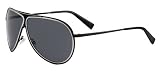 Giorgio Armani Sunglasses Authentic Aviator Mens Shiny Black Palladium Dark Gray Ga 570/s JIN 3y