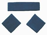 Search : GOGO™ Thick Solid Color Sweatband ( 1 set - 1 Headband & 2 Wristbands)