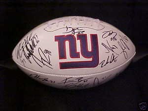 2011 NEW YORK GIANTS TEAM SIGNED AUTOGRAPHED FOOTBALL ELI MANNING COA + HOLOGRAM