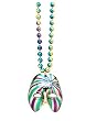 Mardi Gras Face Necklace (12 pk) Costume Party Outfit Accessory