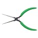 Xcelite NN7776V Long Needle Nose Plier with Green Cushion Grip Handle, Serrated Jaw, 6" Length, 2-5/16" Jaw Length, Carded