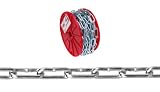 Campbell 0722827 Low Carbon Steel Straight Link Coil Chain in Reel, Zinc Plated, 2/0 Trade, 0.19