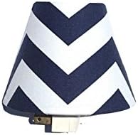Navy Blue and White Chevron Night Light