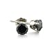 1ct tw. Black Diamond Stud Earrings set in White Gold