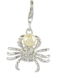 Oscaro Charms 925 Sterling Silver Crab Click-on Charm Lobster Clasp for Thomas Sabo Style Bracelets and Necklace