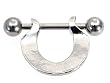 Stainless Steel Shields Nipple Ring Sold as a Pair