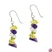 Genuine Amethyst Peridot Citrine Crystal Chip Earrings