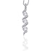 3 Diamond Pendant 1/3 ct. in 14K White Gold with Chain