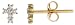 14k Gold Cross Stud Earrings, w/ 0.15 Carat Brilliant Cut Diamonds, 3/16\