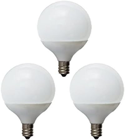 Set of 3 GE LED Globe 3000k Energy Smart 1.8 Watt (15W Replacement) Candelabra Base 15,000 hour life