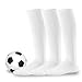Rugby Lacrose Soccer Football Athletic Sports Team Knee High Cushion Tube Socks 3 Pairs White Medium Women Sock 9-11