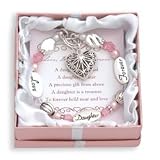 Love, Daughter, Forever Silver and Crystal Expressively Yours Bracelet