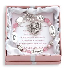Clearly Charming Love, Daughter, Forever Silver & Crystal Expressively Yours Bracelet