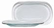 Clear Spanish Recycled Glass Small Plate 11.25"L Set/2