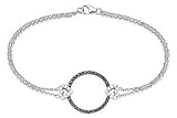 3/4 Carat Black and White Diamond 14K White Gold Bracelet
