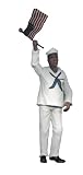 Patriotic African American Man USA Navy Christmas Ornament #W9747