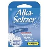 Search : Alka-Seltzer Antacid and Pain Fast Relief Tablets, Original - 2 Effervescent Tablets/ Pack, 12 ea