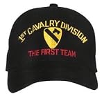 Black 1st Cavalry Division Low Profile Cap