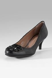 Per Una Leather Jewel Embellished Court Shoes [T02-1525-S]