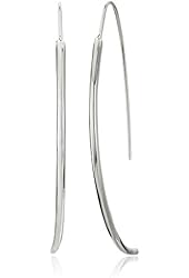 Kenneth Cole New York "Blue Mood" Long Curved Stick Linear Drop Earrings