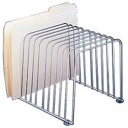 Fellowes Desktop Organizer, 11 Sections, Wire, 9 Inch Width x 11.375 Inch Depth x 8 Inch Height, Silver (72012)