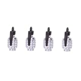 4 x Metal Grenade Car Tyre Valve Dust Cap Cover Silver
