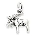 Sterling Silver Antiqued Moose Charm