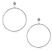 14K White Gold Large Circle Earrings
