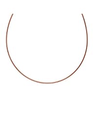 18KT Pink Round Omega 1.5mm Necklaces Length = 18