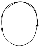 Black Leather Adjustable Surf Necklace, Surf Choker
