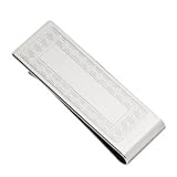 Silver-Plated Greek Key Design Money Clip(Gift Boxed)