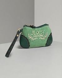Juicy Couture Heart Tassel Terry Wristlet Case Bag for IPOD Goodhousekeeping Green