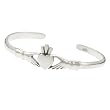 Sterling Silver Baby Claddagh Bangle Cuff