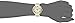 Anne Klein Women's AK/2136CRBY Gold-Tone and Burgundy Leather Strap Watch