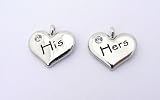 Wedding Heart Charms - His and Hers