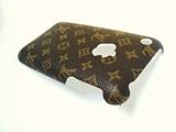 Lether Brown with Gold Stamp Monogra for iPhone 3g 3gs HardShell Case Cover ....
