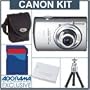 Canon Powershot SD870-IS Silver Camera Kit with 1GB SD Memory Card, Spare NB-5L Type Lithium-ion Battery, Camera Case, Table Top Tripod