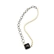 Pearl and Chain Necklace in Pearl
