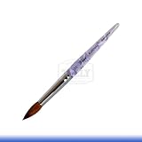 Petal Purple Marble Handle Acrylic Nail Kolinsky Brush # 20