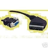 2 M SCART LEAD TO 15 PIN HD - VGA CABLE to LCD TV DVD