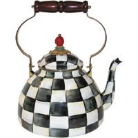 Courtly Check Enamel 3 Qt Tea Kettle by MacKenzie-Childs Ltd