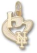 New York Mets "I Heart Ny" 1/2" Charm/Pendant -14K/10K, Stainless Steel or Gold Plated