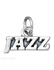 Sterling Silver JAZZ Music Charm