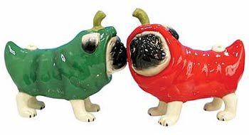 Chili Pepper Pugs Magnetic Shaker Set