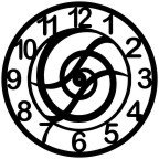 Giant 47.5 Inch Diameter Hand-crafted Tower Wall Clock (Arabic Numerals, Optical Swirl Style)