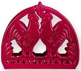 Old Dutch Enameled Cast Iron Red Rooster Napkin Holder 053SR