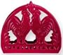 Old Dutch Enameled Cast Iron Red Rooster Napkin Holder