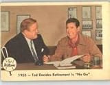 1959 Fleer Ted Williams #55 Retirement No Go / 1955 - Boston Red Sox (Baseball Cards) EX - Ex. or Better