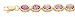 14k Gold & Amethyst Oval Stone Bracelet- 7 IN
